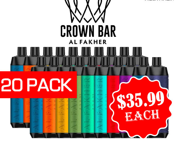ALFAKHER CROWN BAR - 8000 PUFFS - 20 PACK