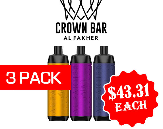 ALFAKHER CROWN BAR - 8000 PUFFS - 3 PACK