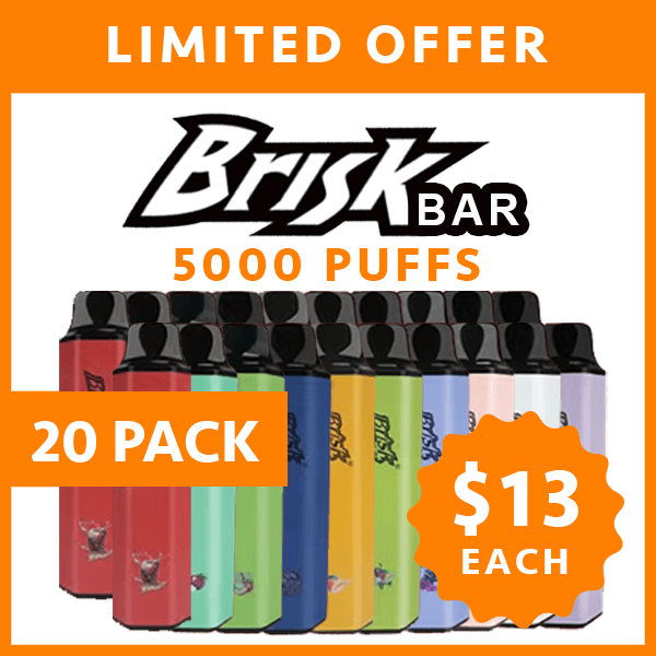 BRISK BAR - 5000 PUFFS - 20 PACK