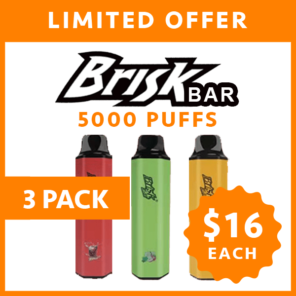 BRISK BAR - 5000 PUFFS - 3 PACK