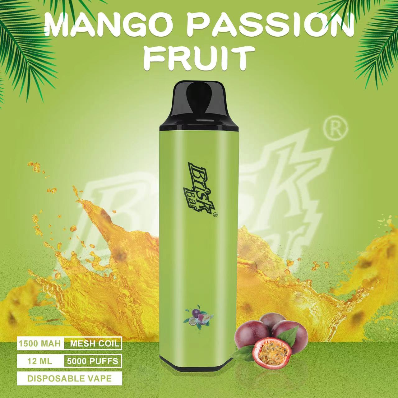 BRISK BAR MANGO PASSION FRUIT - 5000 PUFFS
