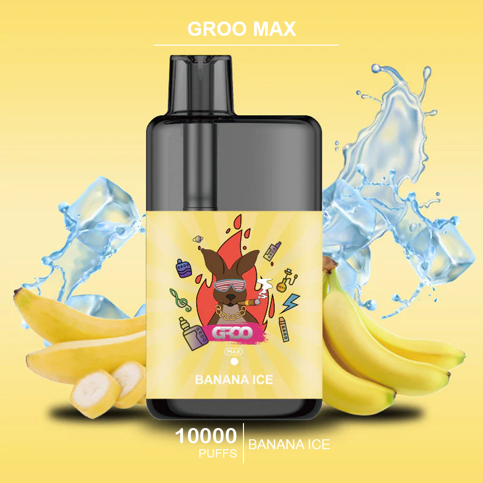 GROO MAX - BANANA ICE - 10000 PUFFS