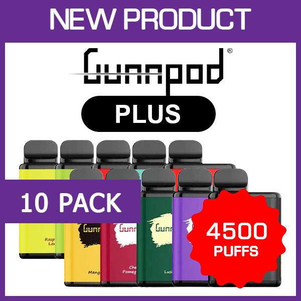 GUNNPOD PLUS - 4500 PUFFS - 10 PACK
