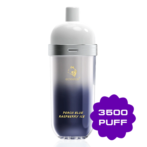 GUNNPOD WAVE PEACH BLUE RASPBERRY ICE - 3500 PUFFS