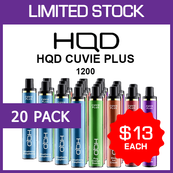 HQD CUVIE PLUS - 1200 PUFFS - 20 PACK