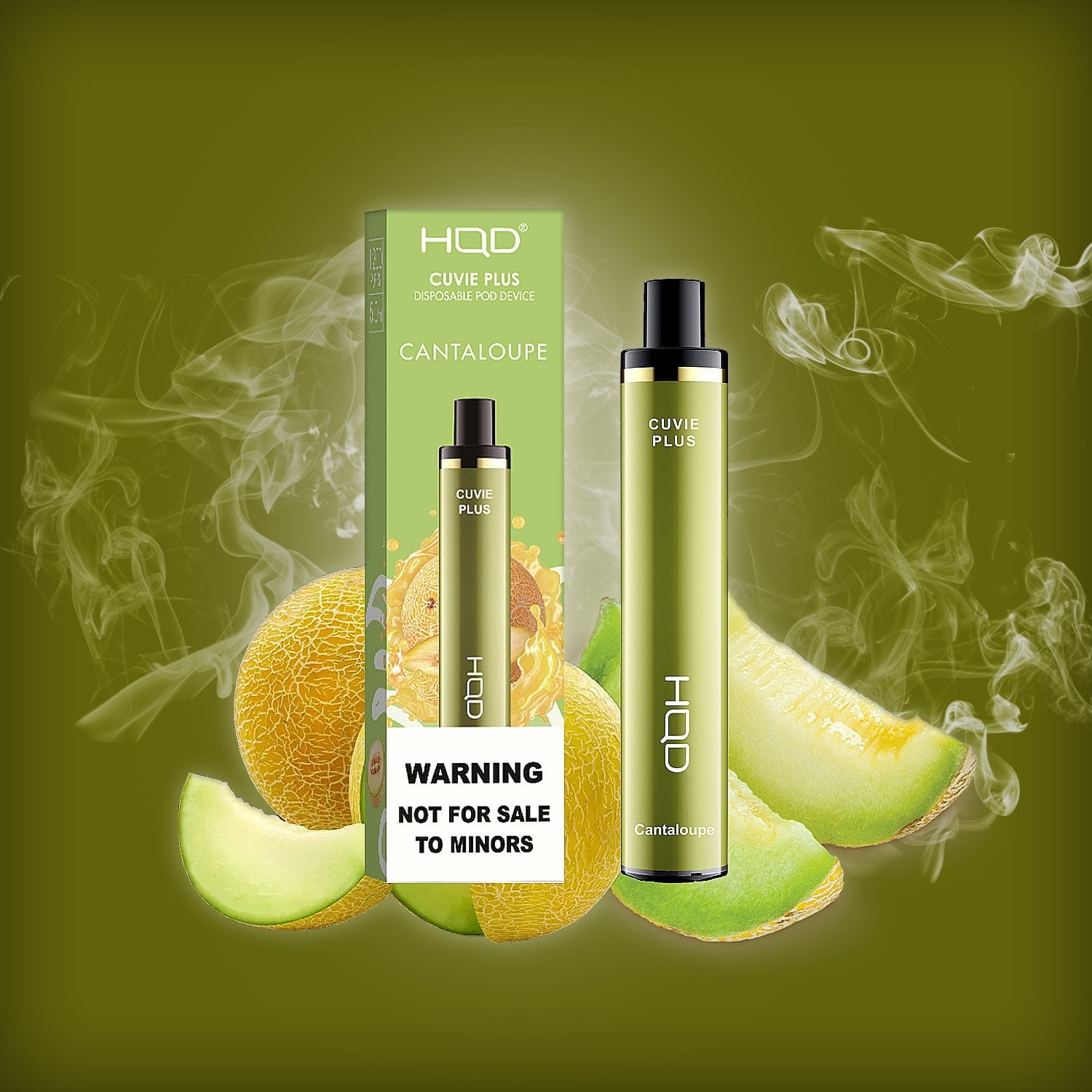 HQD CUVIE PLUS CANTALOUPE - 1200 PUFFS