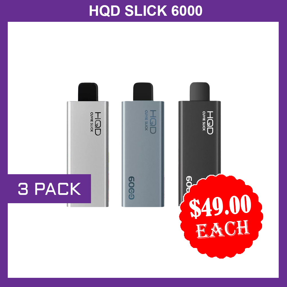 HQD SLICK - 3 PACK - 6000 PUFFS