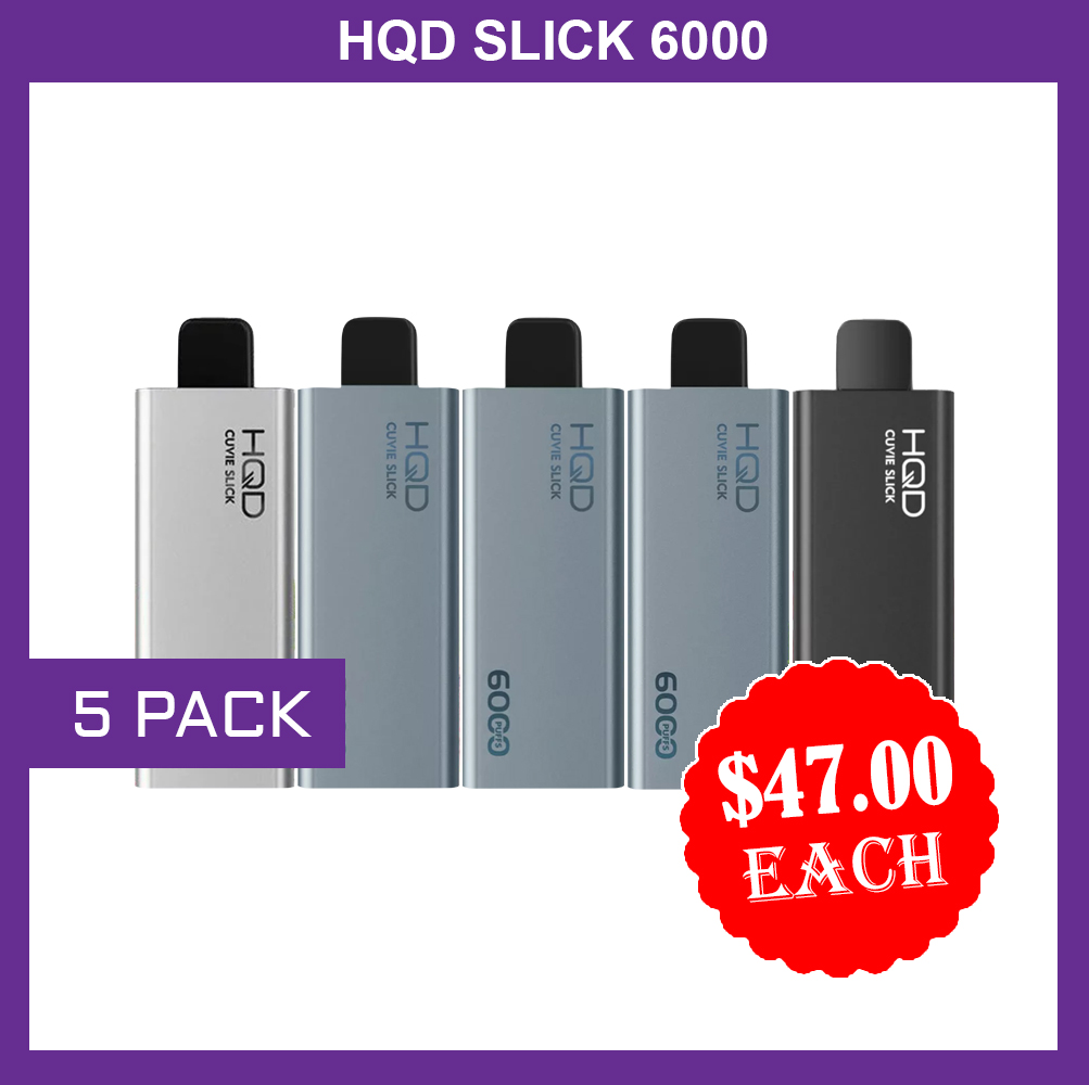 HQD SLICK - 5 PACK - 6000 PUFFS