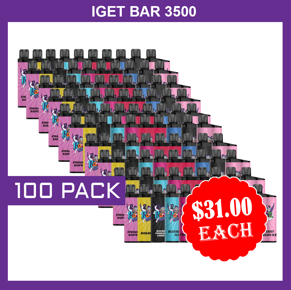 IGET BAR - 3500 PUFFS - 100 PACK — Buy Online Australia | Aussie Vape