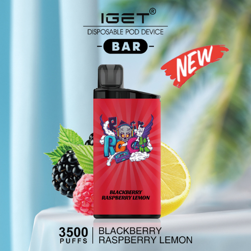 IGET BAR BLACKBERRY RASPBERRY LEMON - 3500 PUFFS