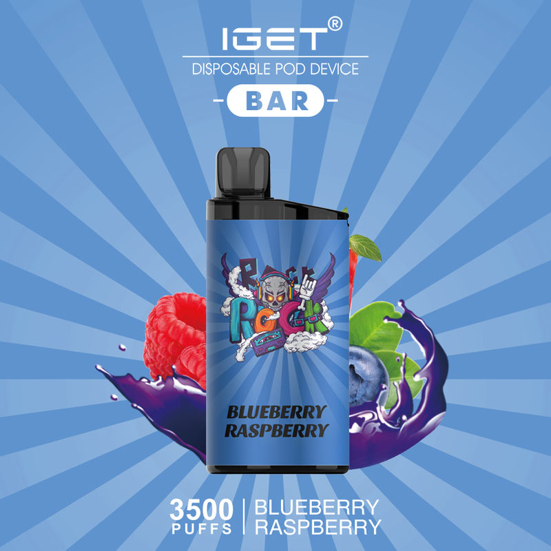 IGET BAR BLUEBERRY RASPBERRY ICE - 3500 PUFFS