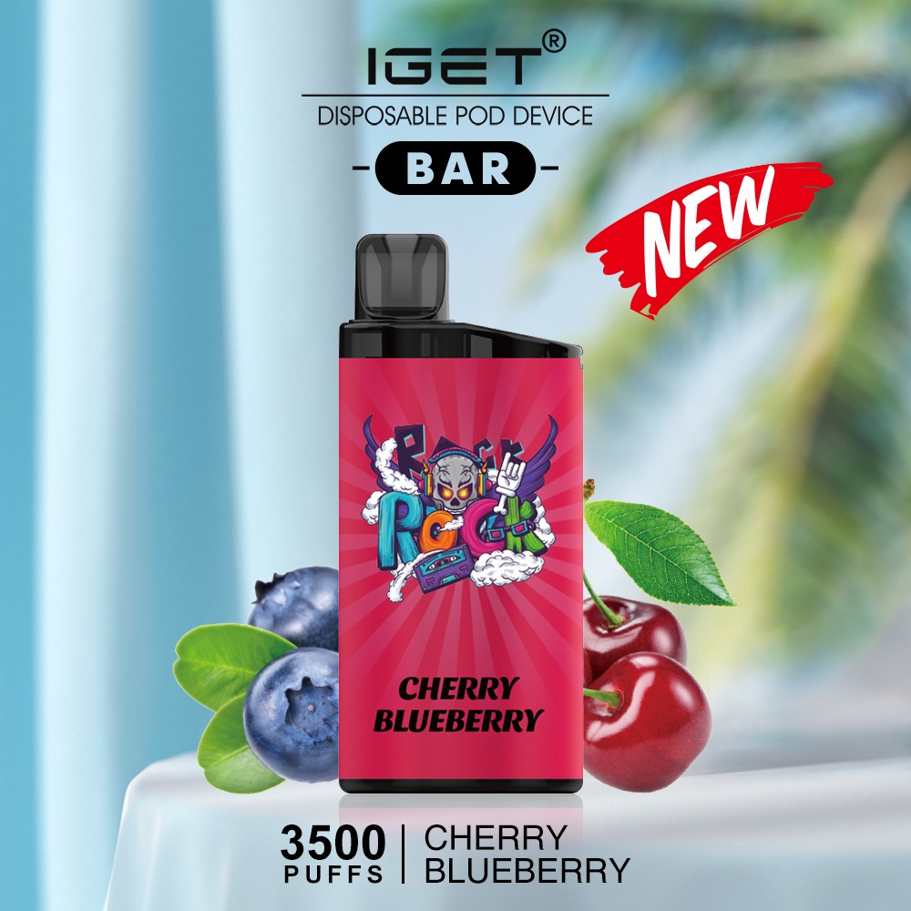 IGET BAR CHERRY BLUEBERRY - 3500 PUFFS