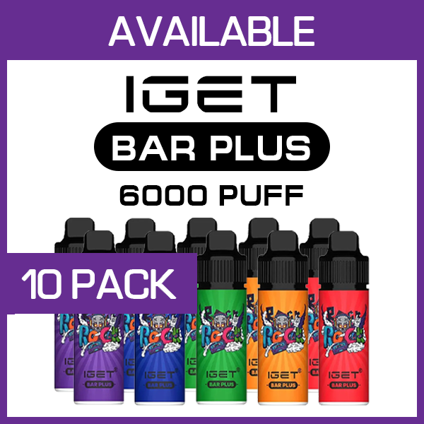 IGET BAR PLUS KIT - 6000 PUFFS - 10 PACK