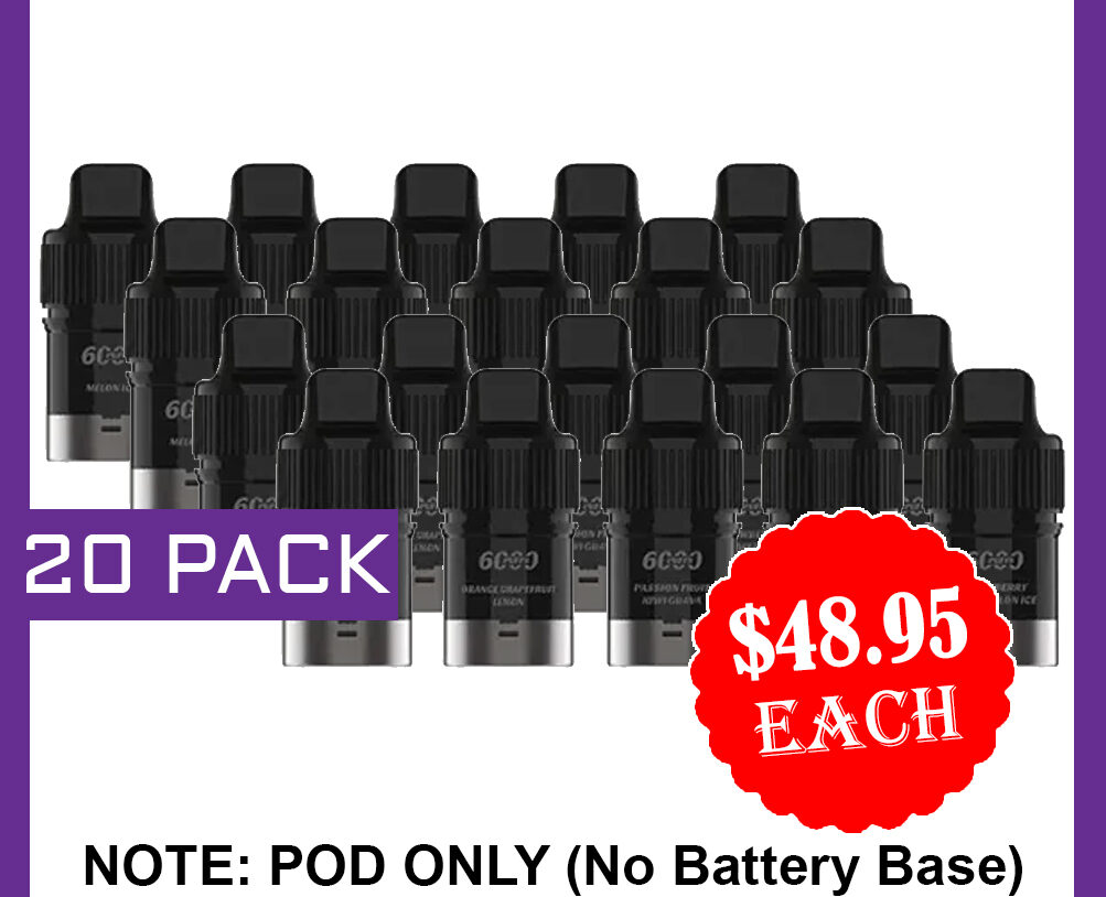 IGET BAR PLUS - POD ONLY - 20 PACK - 6000 PUFFS (No Battery Base)