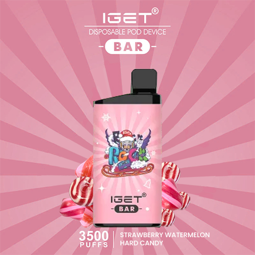 IGET BAR STRAWBERRY WATERMELON HARD CANDY - 3500 PUFFS