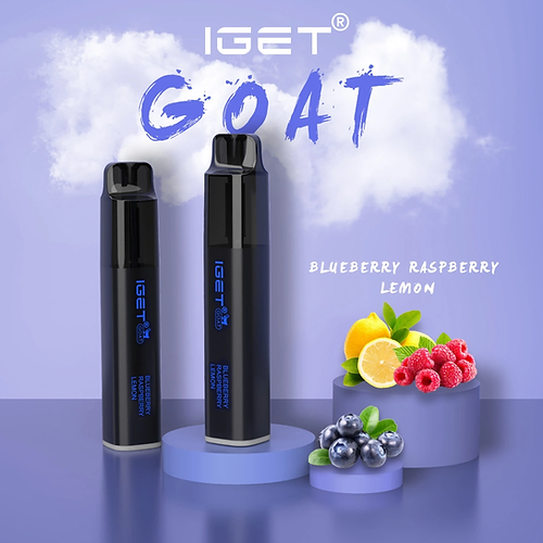 IGET GOAT BLUEBERRY RASPBERRY LEMON - 5000 PUFFS