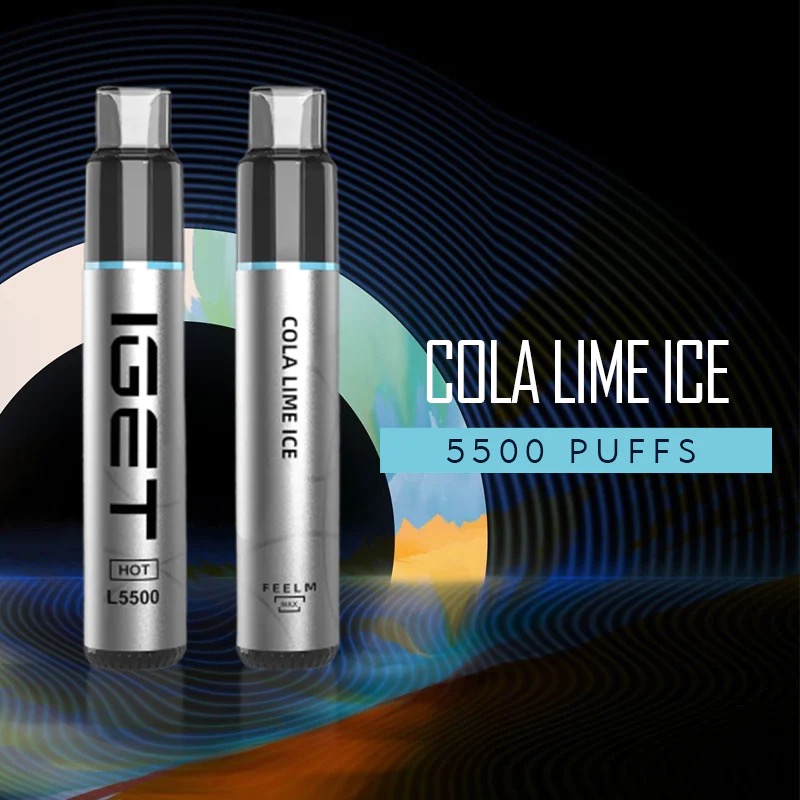 IGET HOT COLA LIME ICE - 5500 PUFFS
