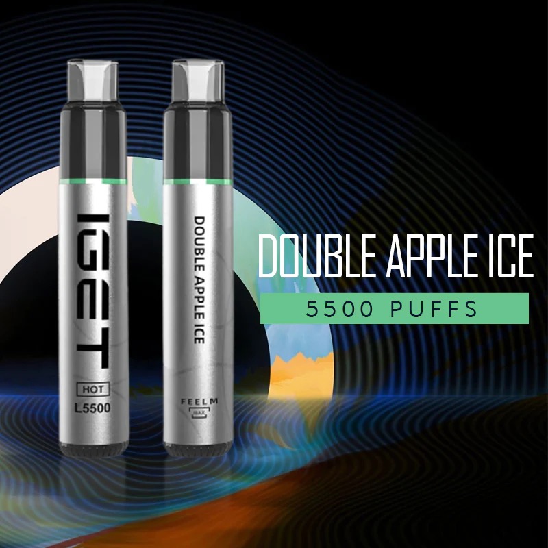 IGET HOT DOUBLE APPLE ICE - 5500 PUFFS