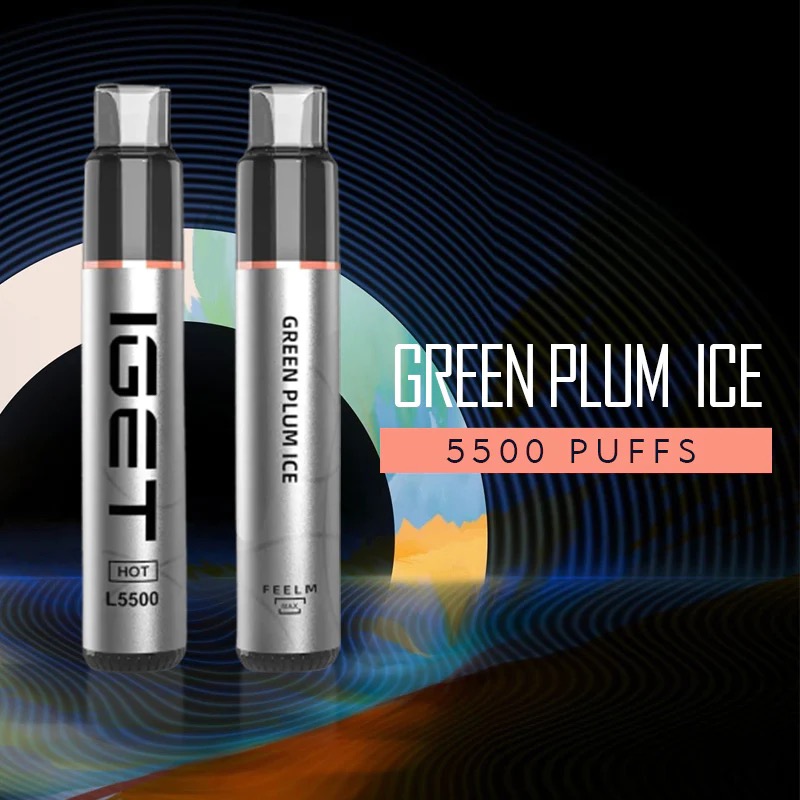 IGET HOT GREEN PLUM ICE - 5500 PUFFS
