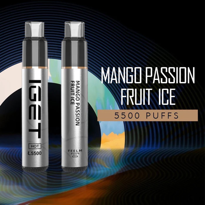 IGET HOT MANGO PASSION FRUIT ICE - 5500 PUFFS