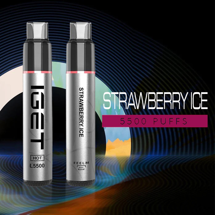 IGET HOT STRAWBERRY ICE - 5500 PUFFS