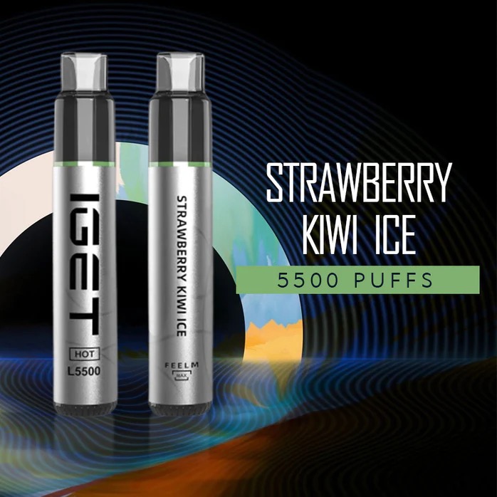IGET HOT STRAWBERRY KIWI ICE - 5500 PUFFS
