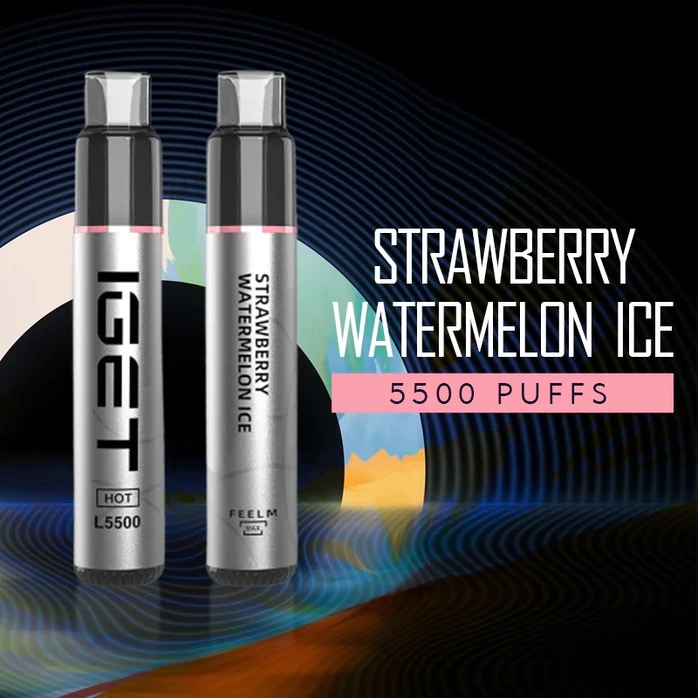 IGET HOT STRAWBERRY WATERMELON ICE - 5500 PUFFS