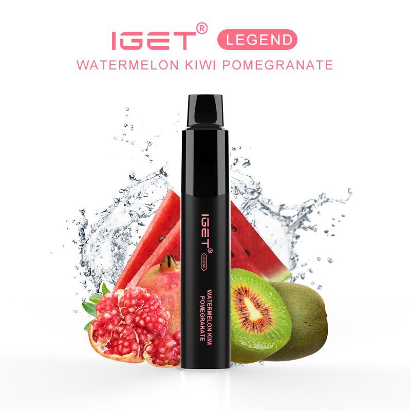 IGET LEGEND WATERMELON KIWI POMEGRANATE - 4000 PUFFS