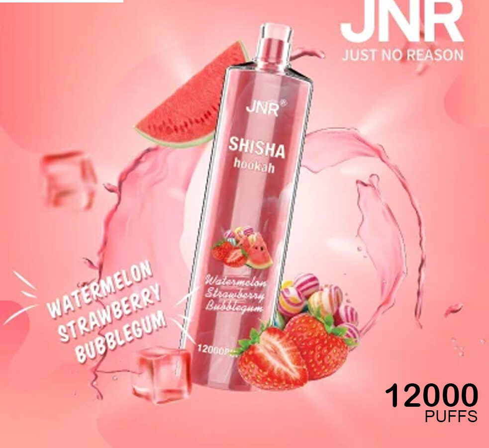 JNR SHISHA HOOKAH - WATERMELON STRAWBERRY BUBBLEGUM - 12000 PUFFS