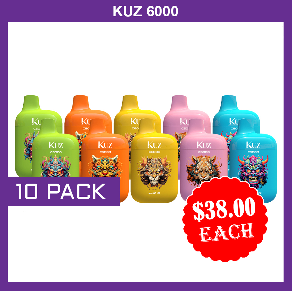 KUZ - 6000 PUFFS - 10 PACK