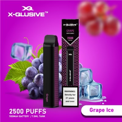 X - QLUSIVE GRAPE ICE - 2500 PUFFS