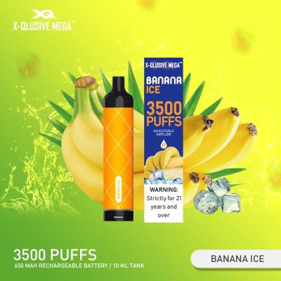 X - QLUSIVE MEGA BANANA ICE - 3500 PUFFS