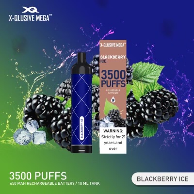 X - QLUSIVE MEGA BLACKBERRY ICE - 3500 PUFFS