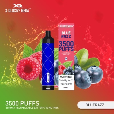 X - QLUSIVE MEGA BLUERAZZ - 3500 PUFFS