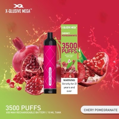 X - QLUSIVE MEGA CHERRY POMEGRANATE - 3500 PUFFS