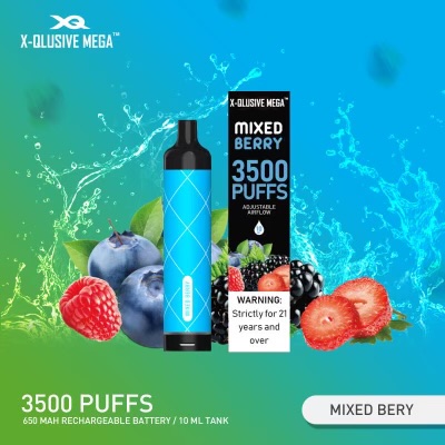 X - QLUSIVE MEGA MIXED BERRY - 3500 PUFFS