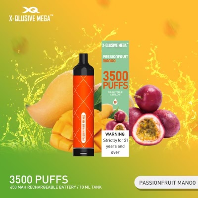 X - QLUSIVE MEGA PASSIONFRUIT MANGO - 3500 PUFFS