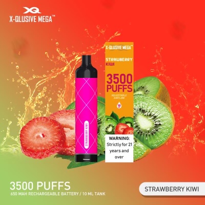 X - QLUSIVE MEGA STRAWBERRY KIWI - 3500 PUFFS