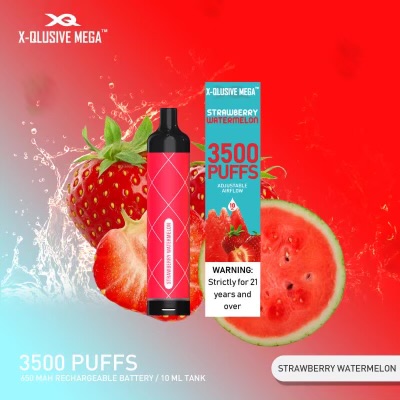X - QLUSIVE MEGA STRAWBERRY WATERMELON - 3500 PUFFS
