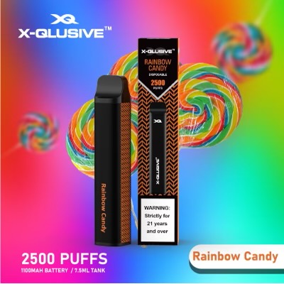 X - QLUSIVE RAINBOW CANDY - 2500 PUFFS