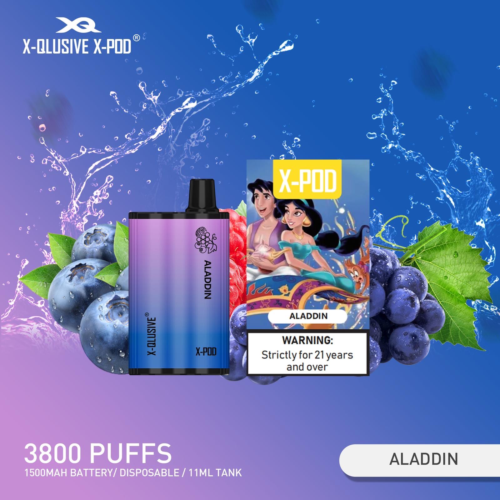 X - QLUSIVE X - POD ALADDIN - 3800 PUFFS