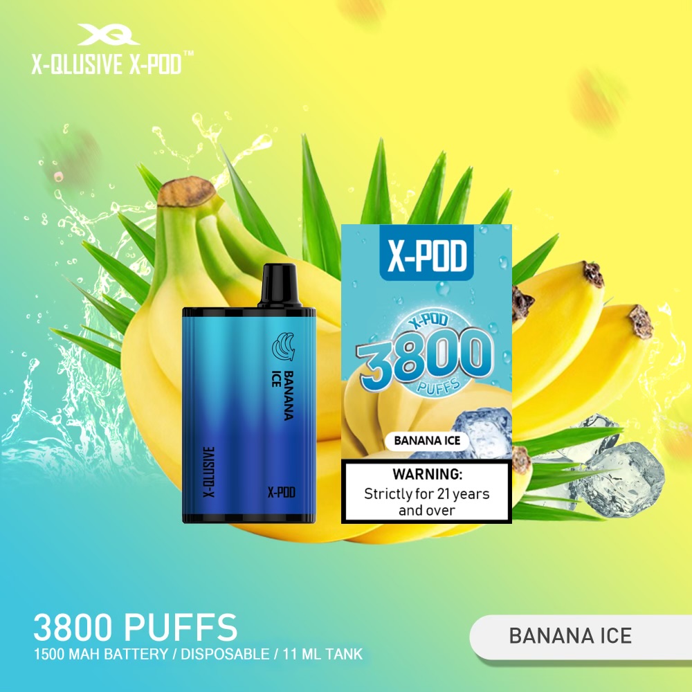 X - QLUSIVE X - POD BANANA ICE - 3800 PUFFS