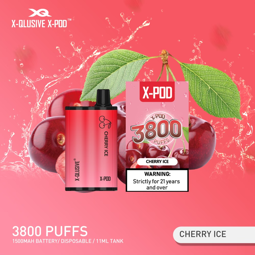 X - QLUSIVE X - POD CHERRY ICE - 3800 PUFFS