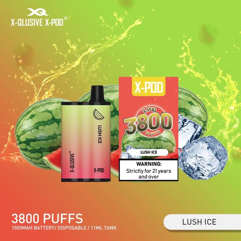 X - QLUSIVE X - POD LUSH ICE - 3800 PUFFS