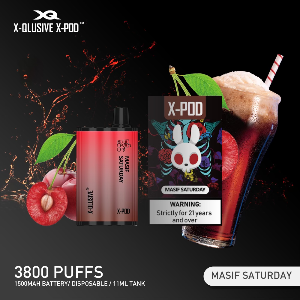 X - QLUSIVE X - POD MASIF SATURDAY (Cherry Cola Ice) - 3800 PUFFS