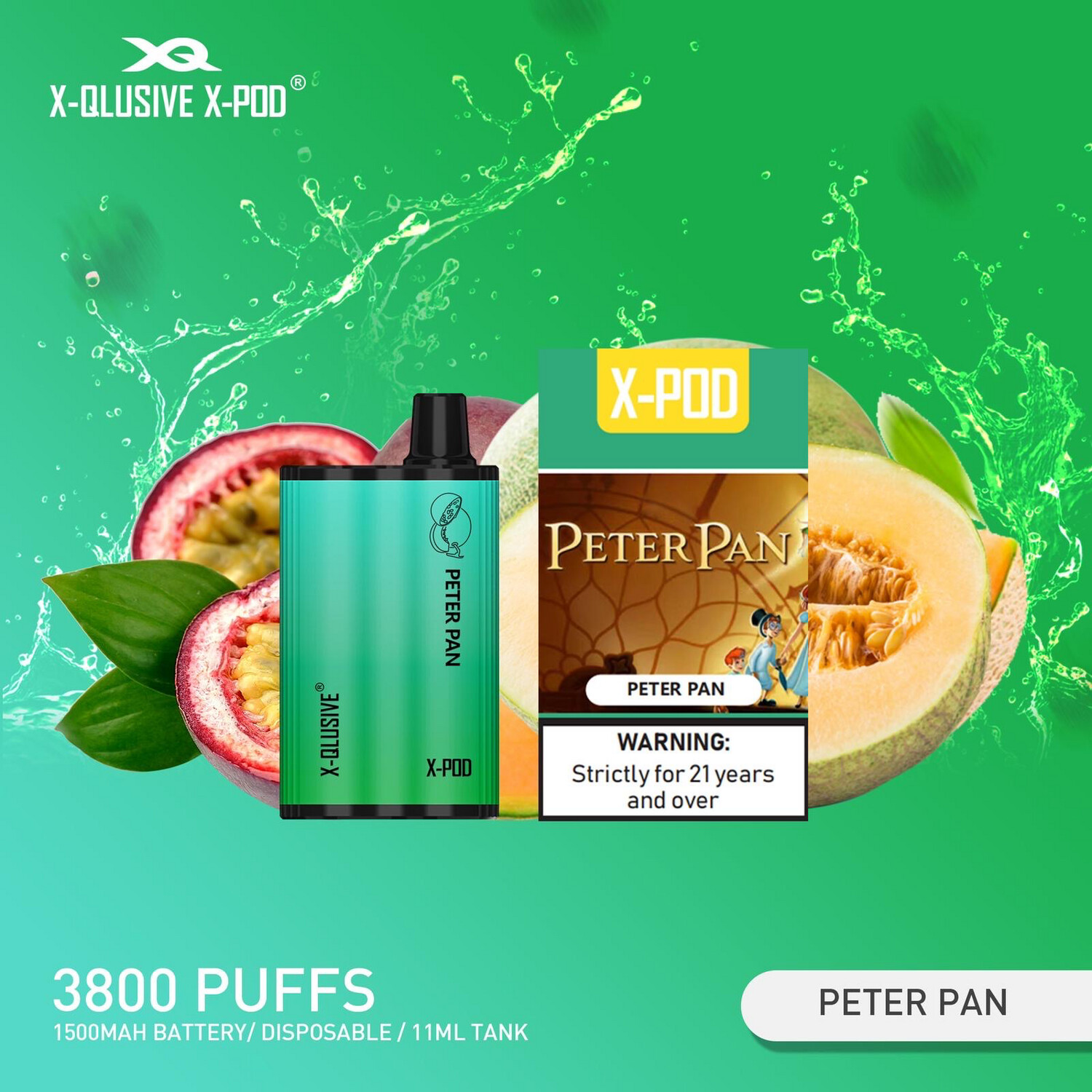 X - QLUSIVE X - POD PETER PAN ICE - 3800 PUFFS