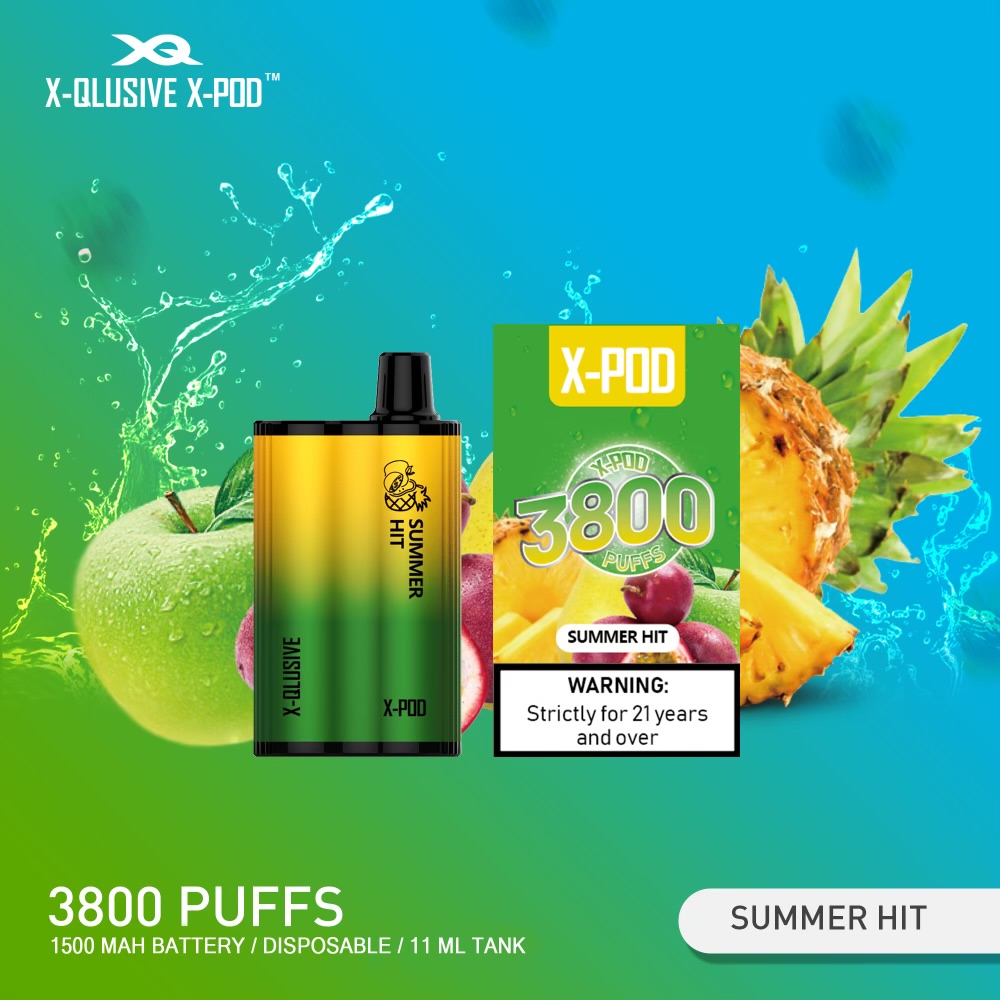 X - QLUSIVE X - POD SUMMER HIT (Apple Passionfruit Mango) - 3800 PUFFS