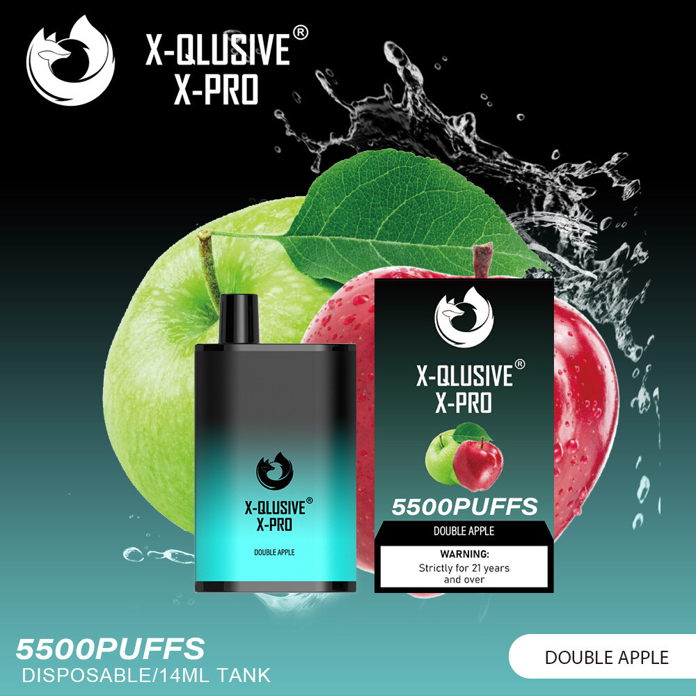 X - QLUSIVE X - PRO DOUBLE APPLE - 5500 PUFFS